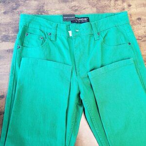 Victorious LA Bright Green Denim Jeans 32W x 32L New with Tags NWT